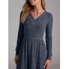 image:imageANRABESS Womens Long Sleeve V Neck A Line Fall Midi Dress  Ribbed Knit Empire Waist with Pockets Casual Swing Flowy Winter DressesSoft Stretchy Office WorkDate Night Everyday WearNavy Blue