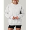 image:imageANRABESS Womens Oversized Sweatshirt Crewneck Fleece Pullover  Long Sleeve Soft Tops with Thumb Hole Cuffs Loose Fit Y2K Outfits for School Casual Daily Wear Spring Fall ClothesLight Grey