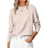 image:imageANRABESS Womens Long Sleeve Light Sweaters Fall Outfits  Raglan Sleeve Crew Neck Knit PulloverLoose Fit Lightweight SweaterSoft Cute Casual Work Top Travel Layering ClothesAlmond