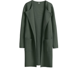 image:imageANRABESS Cardigan Sweater for Women 2026 Fall Outfits  Long Sleeve Open Front Mid LengthDressy Jacket CoatSoft Knit CoatiganBusiness Casual Work ClothesTravel Winter OutwearArmy Green