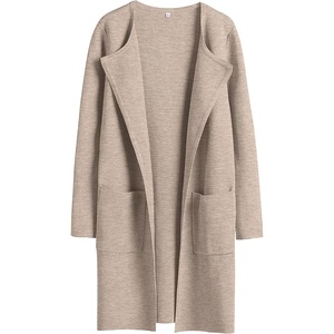image:imageANRABESS Cardigan Sweater for Women 2026 Fall Outfits  Long Sleeve Open Front Mid LengthDressy Jacket CoatSoft Knit CoatiganBusiness Casual Work ClothesTravel Winter OutwearDeep Apricort