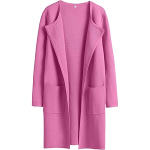 image:imageANRABESS Cardigan Sweater for Women 2026 Fall Outfits  Long Sleeve Open Front Mid LengthDressy Jacket CoatSoft Knit CoatiganBusiness Casual Work ClothesTravel Winter OutwearRose