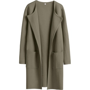 image:imageANRABESS Cardigan Sweater for Women 2026 Fall Outfits  Long Sleeve Open Front Mid LengthDressy Jacket CoatSoft Knit CoatiganBusiness Casual Work ClothesTravel Winter OutwearOlive Green