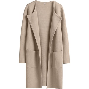 image:imageANRABESS Cardigan Sweater for Women 2026 Fall Outfits  Long Sleeve Open Front Mid LengthDressy Jacket CoatSoft Knit CoatiganBusiness Casual Work ClothesTravel Winter OutwearBright Tan