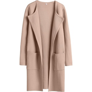 image:imageANRABESS Cardigan Sweater for Women 2026 Fall Outfits  Long Sleeve Open Front Mid LengthDressy Jacket CoatSoft Knit CoatiganBusiness Casual Work ClothesTravel Winter OutwearPeachy Khaki