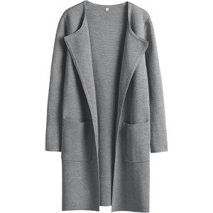 image:imageANRABESS Cardigan Sweater for Women 2026 Fall Outfits  Long Sleeve Open Front Mid LengthDressy Jacket CoatSoft Knit CoatiganBusiness Casual Work ClothesTravel Winter OutwearDeep Gray