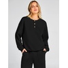 image:imageANRABESS 2 Piece Sets for Women Fall Outfits Sweatsuits  Henley Neck Sweatshirt amp Wide Leg Sweatpant with Pockets Comfy Matching Lounge Sets Airport Travel Outfit Casual ClothesBlack