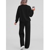 image:imageANRABESS 2 Piece Sets for Women Fall Outfits Sweatsuits  Henley Neck Sweatshirt amp Wide Leg Sweatpant with Pockets Comfy Matching Lounge Sets Airport Travel Outfit Casual ClothesBlack