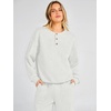 image:imageANRABESS 2 Piece Sets for Women Fall Outfits Sweatsuits  Henley Neck Sweatshirt amp Wide Leg Sweatpant with Pockets Comfy Matching Lounge Sets Airport Travel Outfit Casual ClothesLight Grey