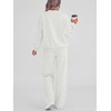 image:imageANRABESS 2 Piece Sets for Women Fall Outfits Sweatsuits  Henley Neck Sweatshirt amp Wide Leg Sweatpant with Pockets Comfy Matching Lounge Sets Airport Travel Outfit Casual ClothesLight Grey