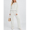image:imageANRABESS 2 Piece Sets for Women Fall Outfits Sweatsuits  Henley Neck Sweatshirt amp Wide Leg Sweatpant with Pockets Comfy Matching Lounge Sets Airport Travel Outfit Casual ClothesLight Grey