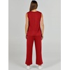 image:imageANRABESS 2 Piece Sets for Women Travel Airport Outfits  Sleeveless Tank TopampWide Leg PantsLounge Matching Set2026 Summer Fall Casual Comfort ClothingWrinkle Free Soft SweatsuitsRed