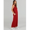 image:imageANRABESS 2 Piece Sets for Women Travel Airport Outfits  Sleeveless Tank TopampWide Leg PantsLounge Matching Set2026 Summer Fall Casual Comfort ClothingWrinkle Free Soft SweatsuitsRed