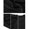 image:imageANRABESS Long Sleeve Lounge Pajama Sets for Women 2 Piece  Comfy Soft Breathable FabricDrawstring Wide Leg PantsCute Matching Set SleepwearFall Home Pjs LoungewearBlack