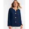 image:imageANRABESS Long Sleeve Shirts for Women V Neck Henley Tops  Lightweight Soft Fabric Regular Fit Business Casual Office Daily Blouses Dressy Elegant Style Spring Winter ClothesNavy Blue