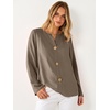 image:imageANRABESS Long Sleeve Shirts for Women V Neck Henley Tops  Lightweight Soft Fabric Regular Fit Business Casual Office Daily Blouses Dressy Elegant Style Spring Winter ClothesKhaki