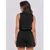 image:imageANRABESS Romper for Womens 2026 Summer Dressy Casual Sleeveless V Neck One Piece Short Jumpsuit Lounge Travel Outfits ClothesBlack