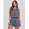 image:imageANRABESS Romper for Womens 2026 Summer Dressy Casual Sleeveless V Neck One Piece Short Jumpsuit Lounge Travel Outfits ClothesDark Grey