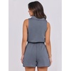 image:imageANRABESS Romper for Womens 2026 Summer Dressy Casual Sleeveless V Neck One Piece Short Jumpsuit Lounge Travel Outfits ClothesDark Grey