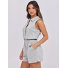image:imageANRABESS Romper for Womens 2026 Summer Dressy Casual Sleeveless V Neck One Piece Short Jumpsuit Lounge Travel Outfits ClothesLight Grey