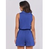 image:imageANRABESS Romper for Womens 2026 Summer Dressy Casual Sleeveless V Neck One Piece Short Jumpsuit Lounge Travel Outfits ClothesRoyal Blue