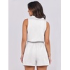 image:imageANRABESS Romper for Womens 2026 Summer Dressy Casual Sleeveless V Neck One Piece Short Jumpsuit Lounge Travel Outfits ClothesWhite