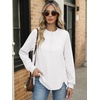 image:imageANRABESS Sweatshirt for Women Oversized Henley Tunic Tops  Long Sleeve Button Slit HemSoft Loose Fit Pullover School Work Office Outfits Lounge Casual Fall Winter ClothingWhite