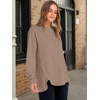 image:imageANRABESS Sweatshirt for Women Oversized Henley Tunic Tops  Long Sleeve Button Slit HemSoft Loose Fit Pullover School Work Office Outfits Lounge Casual Fall Winter ClothingKhaki