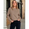 image:imageANRABESS Sweatshirt for Women Oversized Henley Tunic Tops  Long Sleeve Button Slit HemSoft Loose Fit Pullover School Work Office Outfits Lounge Casual Fall Winter ClothingKhaki