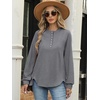image:imageANRABESS Sweatshirt for Women Oversized Henley Tunic Tops  Long Sleeve Button Slit HemSoft Loose Fit Pullover School Work Office Outfits Lounge Casual Fall Winter ClothingGrey
