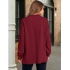 image:imageANRABESS Sweatshirt for Women Oversized Henley Tunic Tops  Long Sleeve Button Slit HemSoft Loose Fit Pullover School Work Office Outfits Lounge Casual Fall Winter ClothingRed