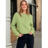 image:imageANRABESS Sweatshirt for Women Oversized Henley Tunic Tops  Long Sleeve Button Slit HemSoft Loose Fit Pullover School Work Office Outfits Lounge Casual Fall Winter ClothingGreen