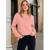 image:imageANRABESS Sweatshirt for Women Oversized Henley Tunic Tops  Long Sleeve Button Slit HemSoft Loose Fit Pullover School Work Office Outfits Lounge Casual Fall Winter ClothingCoral Pink