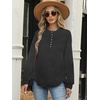 image:imageANRABESS Sweatshirt for Women Oversized Henley Tunic Tops  Long Sleeve Button Slit HemSoft Loose Fit Pullover School Work Office Outfits Lounge Casual Fall Winter ClothingDeep Grey