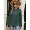 image:imageANRABESS Sweatshirt for Women Oversized Henley Tunic Tops  Long Sleeve Button Slit HemSoft Loose Fit Pullover School Work Office Outfits Lounge Casual Fall Winter ClothingDark Green