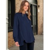 image:imageANRABESS Sweatshirt for Women Oversized Henley Tunic Tops  Long Sleeve Button Slit HemSoft Loose Fit Pullover School Work Office Outfits Lounge Casual Fall Winter ClothingNavy Blue