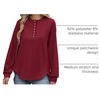 image:imageANRABESS Sweatshirt for Women Oversized Henley Tunic Tops  Long Sleeve Button Slit HemSoft Loose Fit Pullover School Work Office Outfits Lounge Casual Fall Winter ClothingRed