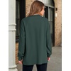 image:imageANRABESS Sweatshirt for Women Oversized Henley Tunic Tops  Long Sleeve Button Slit HemSoft Loose Fit Pullover School Work Office Outfits Lounge Casual Fall Winter ClothingDark Green