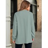 image:imageANRABESS Sweatshirt for Women Oversized Henley Tunic Tops  Long Sleeve Button Slit HemSoft Loose Fit Pullover School Work Office Outfits Lounge Casual Fall Winter ClothingSage Green