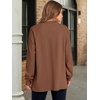image:imageANRABESS Sweatshirt for Women Oversized Henley Tunic Tops  Long Sleeve Button Slit HemSoft Loose Fit Pullover School Work Office Outfits Lounge Casual Fall Winter ClothingCaramel