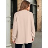 image:imageANRABESS Sweatshirt for Women Oversized Henley Tunic Tops  Long Sleeve Button Slit HemSoft Loose Fit Pullover School Work Office Outfits Lounge Casual Fall Winter ClothingBeige Camel