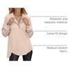 image:imageANRABESS Sweatshirt for Women Oversized Henley Tunic Tops  Long Sleeve Button Slit HemSoft Loose Fit Pullover School Work Office Outfits Lounge Casual Fall Winter ClothingBeige Camel