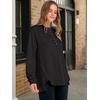 image:imageANRABESS Sweatshirt for Women Oversized Henley Tunic Tops  Long Sleeve Button Slit HemSoft Loose Fit Pullover School Work Office Outfits Lounge Casual Fall Winter ClothingBlack