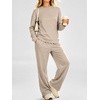 image:imageANRABESS Two Piece Sets for Women Lounge Fall Outfits Sweatsuits  Cozy Fleece Long Sleeve Pullover amp Wide Leg Pants Matching SetCasual LoungewearAirport Travel ClothingWorkout TracksuitsGrey Beige