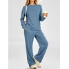 image:imageANRABESS Two Piece Sets for Women Lounge Fall Outfits Sweatsuits  Cozy Fleece Long Sleeve Pullover amp Wide Leg Pants Matching SetCasual LoungewearAirport Travel ClothingWorkout TracksuitsGrey Blue