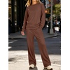 image:imageANRABESS Two Piece Sets for Women Lounge Fall Outfits Sweatsuits  Cozy Fleece Long Sleeve Pullover amp Wide Leg Pants Matching SetCasual LoungewearAirport Travel ClothingWorkout TracksuitsCaramel