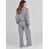 image:imageANRABESS Women 2 Piece Set Sweatsuits Lounge Fall Outfits  Quarter Zip Pullover Wide Leg Pants amp Pockets Matching SetCasual Travel Fashion Airport Vacation ClothingSweat Track SuitsGrey