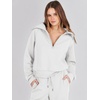 image:imageANRABESS Women 2 Piece Set Sweatsuits Lounge Fall Outfits  Quarter Zip Pullover Wide Leg Pants amp Pockets Matching SetCasual Travel Fashion Airport Vacation ClothingSweat Track SuitsWhite