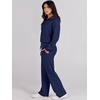 image:imageANRABESS Women 2 Piece Set Sweatsuits Lounge Fall Outfits  Quarter Zip Pullover Wide Leg Pants amp Pockets Matching SetCasual Travel Fashion Airport Vacation ClothingSweat Track SuitsNavy Blue