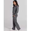 image:imageANRABESS Women 2 Piece Set Sweatsuits Lounge Fall Outfits  Quarter Zip Pullover Wide Leg Pants amp Pockets Matching SetCasual Travel Fashion Airport Vacation ClothingSweat Track SuitsDark Grey